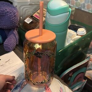 Wild Glass Tumbler with Straw